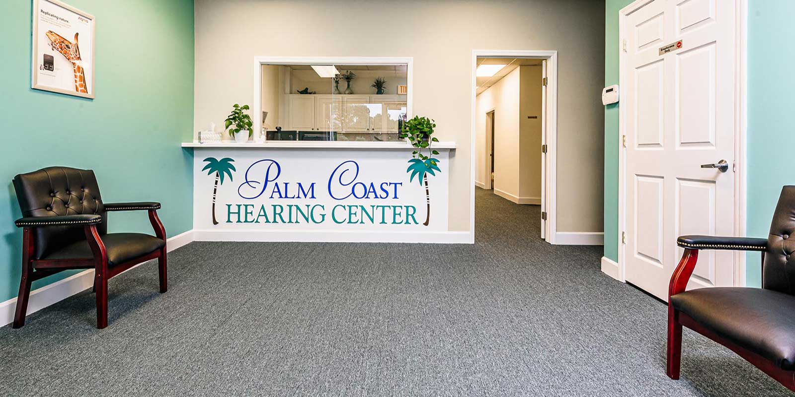 Palm Coast Hearing Center waiting room